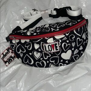 Brighton Endless Love Belt Bag Fanny Pack Limited Edition Black White Red